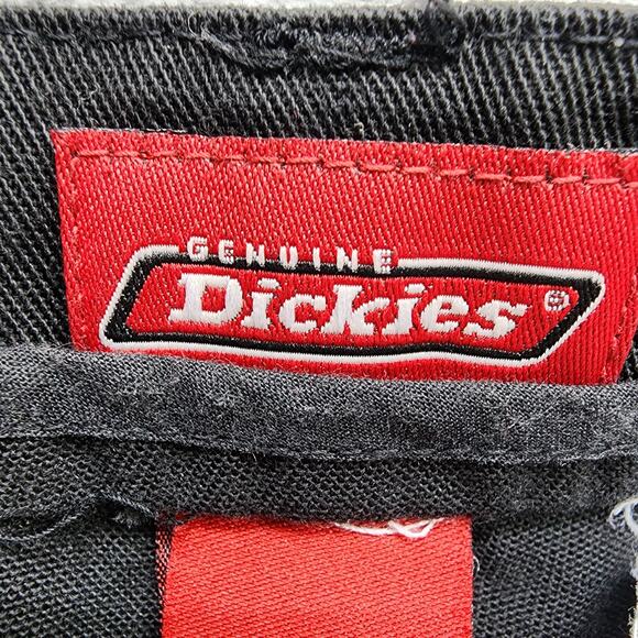 Dickies Pants Womens 11 Juniors Black Mid Rise Straight Leg Twill Office Preppy - Picture 4 of 12